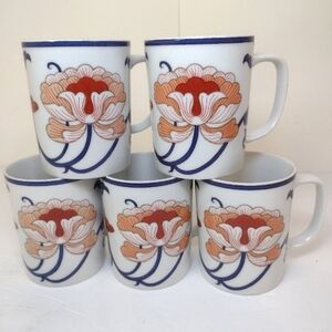 FITS AND FLOYD Variations  vintage 70s. Set of 5. Mug's
